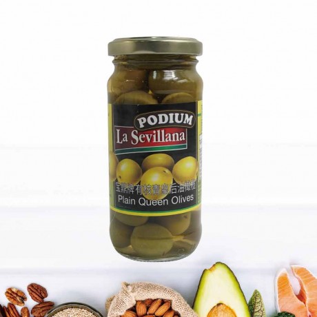 西班牙寶鼎有核青皇后油橄欖 240g
