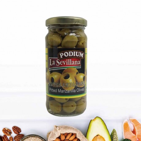 西班牙寶鼎鹽水去核萬山青油橄欖 230g